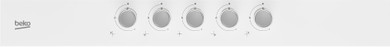Beko HILW 75222 SW: 75 cm Gas Piano Cottura da Incasso ( 4 Bruciatori a Gas + 1 Wok )