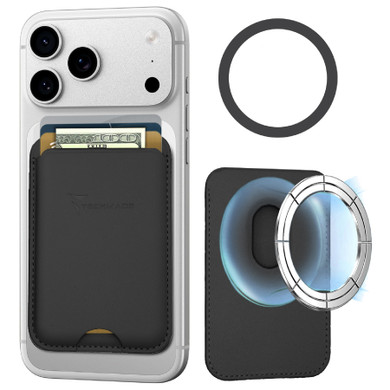 Techmade Smart Wallet Slim Magnetic 3 Carte Black