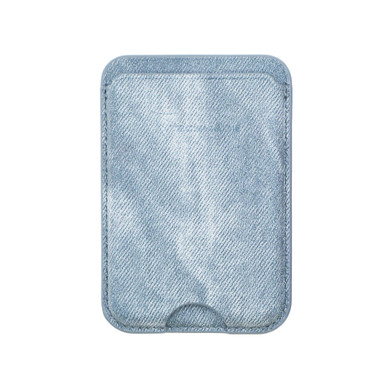 Techmade Smart Wallet Slim Magnetic 3 Carte Jeans Light Blue