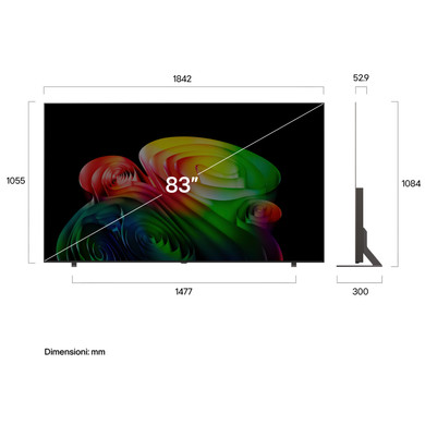 LG OLED AI 83'' Serie B6E OLED83B6ELB, 4K, Nero perfetto, Dolby Vision, Processore α8 Gen3, 120Hz, G-Sync, SMART TV 2026