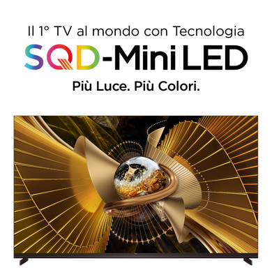 TCL X11L TV 98X11L SQD‑Mini LED da 98”, 4K UHD, 10.000 nit e 20.736 zone di dimming, Smart Google TV a 144Hz, Dolby Vision & Atmos, Audio Bang & Olufsen
