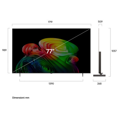 LG OLED AI 77'' Serie B6E OLED77B6ELC, 4K, Nero perfetto, Dolby Vision, Processore α8 Gen3, 120Hz, G-Sync, SMART TV 2026