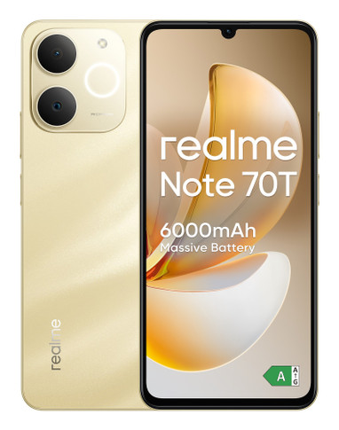 realme Note 70T smartphone 17,1 cm (6.74") Doppia SIM Android 15 4G USB tipo-C 4 GB 128 GB 6000 mAh Oro