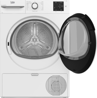 Beko BMT491WI_IT, Asciugatrice 9kg, Classe C, Linea Estetica NX, motore inverter, Display digitale, colore Bianco, oblò Bianco