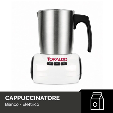Toraldo Cappuccinatore Montalatte Elettrico Bricco Estraibile - Bianco