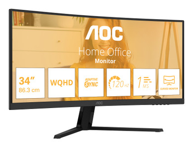 AOC B3 CU34B3E Monitor PC 86,4 cm (34") 3440 x 1440 Pixel Wide Quad HD LED Nero