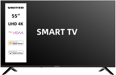 United UNLED55KM10VDA SMART TV 55" ULTRA HD 4K, Sistema operativo VIDAA, Triplo tuner DVBT2/C/S2 HEVC MAIN10, Dolby Audio, Parental Control