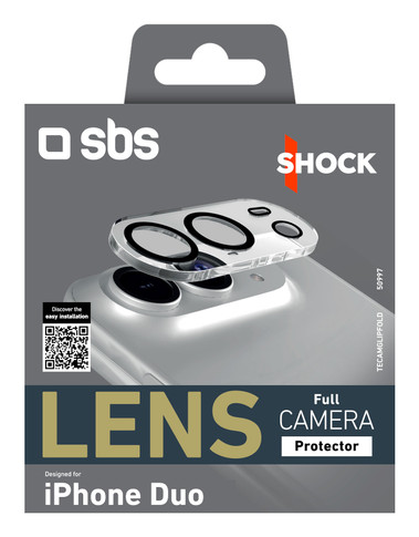 SBS TECAMGLIPFOLD protezione per lo schermo e il retro dei telefoni cellulari Protezione per obiettivo della fotocamera Apple 1 pz
