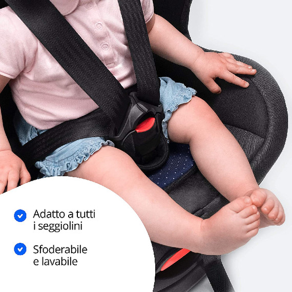 Filo Tata Pad Dispositivo Anti Abbandono Blu Navy per Seggiolini Auto