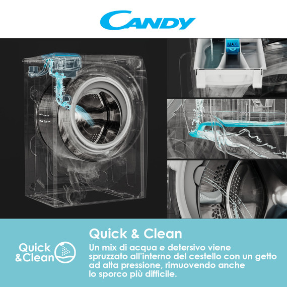 Candy Smart CSTG 28TE/1-11 lavatrice Caricamento dall'alto 8 kg 1200 Giri/min Bianco
