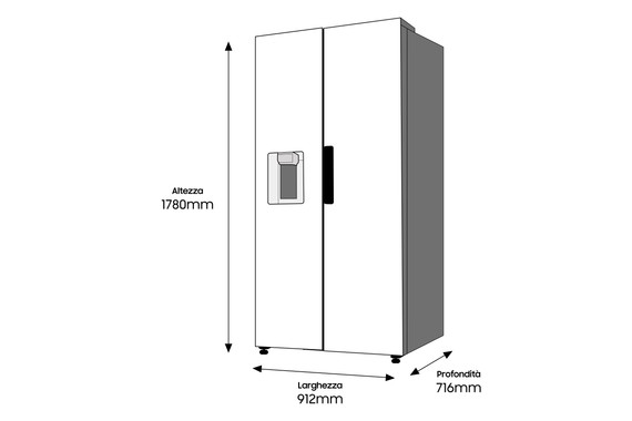Samsung RS68A8531S9 frigorifero side-by-side Libera installazione 634 L E Argento
