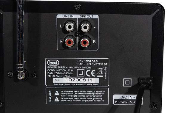 Trevi HCX 10D6 DAB Mini impianto audio domestico 20 W Nero