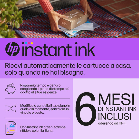 HP ENVY Stampante multifunzione HP Inspire 7924e, Colore, Stampante per Casa, Stampa, copia, scansione, Wireless; HP+; Idonea per HP Instant ink; Alimentatore automatico di documenti