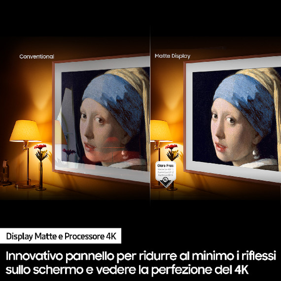 Samsung The Frame TV 4K 50” 50LS03B Smart TV Wi-Fi Black 2022, Processore 4K, Cornice personalizzabile, Display anti-riflesso, Suono dinamico
