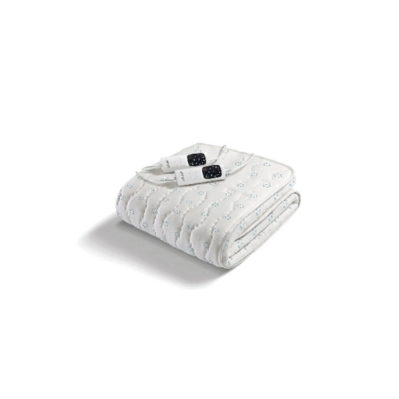 Imetec Scaldasonno Adapto matrimoniale 150x160 cm, Basso consumo, Riscaldamento rapido, Temperatura personalizzata, Cotone con trattamento antibatterico, 2 comandi separati, 6 temperature