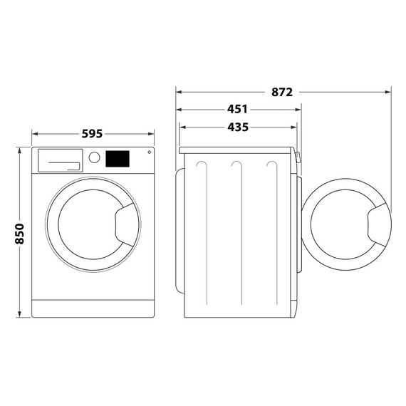 Whirlpool WSB 725 D IT lavatrice Caricamento frontale 7 kg 1200 Giri/min Bianco