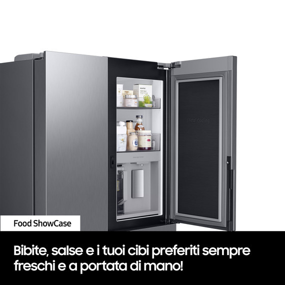 Samsung RH69B8941S9 frigorifero Side by Side con Beverage Center™ Libera installazione con Dispenser con allaccio idrico 645 L Classe E, Inox