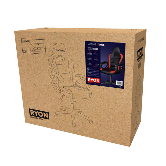 Trust GXT1701R RYON Sedia per gaming universale Nero, Rosso