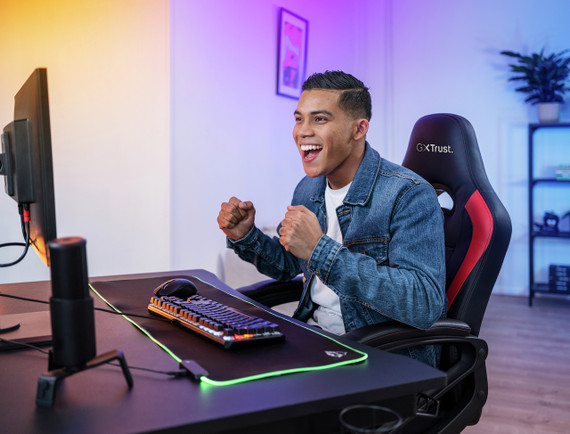 Trust GXT1701R RYON Sedia per gaming universale Nero, Rosso