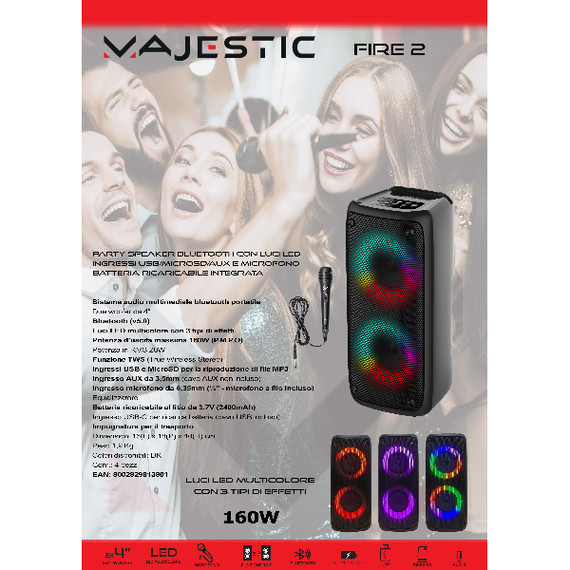 New Majestic Fire 2 Nero 20 W