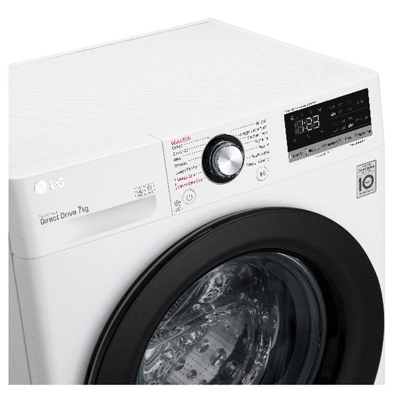 LG F2WV3S7S6E Lavatrice slim 7kg AI DD, Classe D, 1200 giri, Vapore