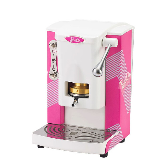 Faber Italia Slot Plast - Macchina da Caffè a Cialde, 15 Bar, Design Compatto BARBIE Rosa
