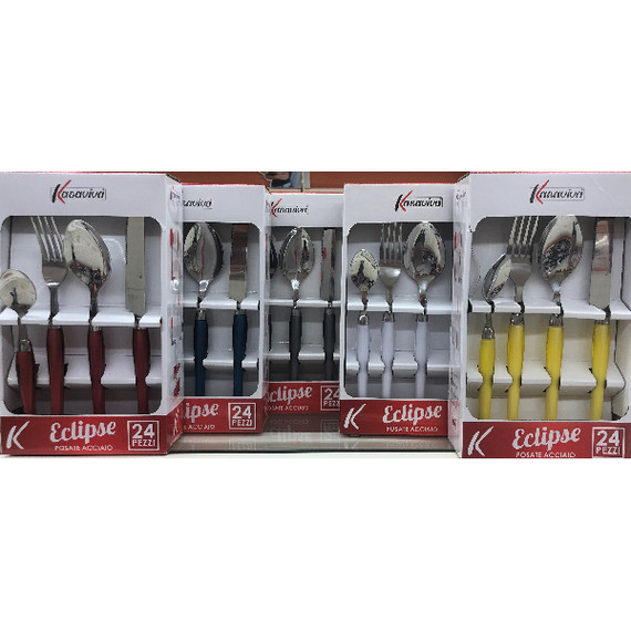KASAVIVA - ECLIPSE SET POSATE 24 PZ BIANCO