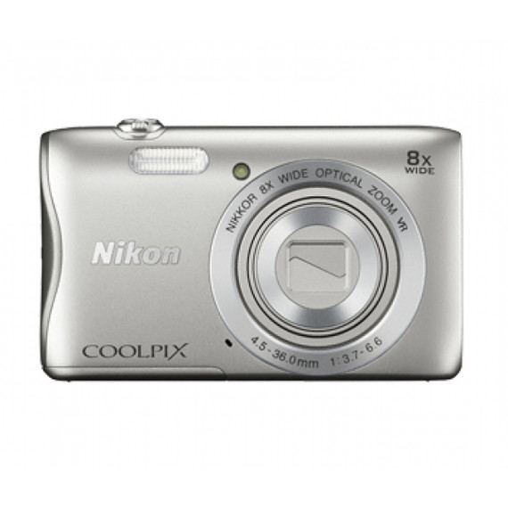 Nikon COOLPIX S3700 1/2.3" Fotocamera compatta 20,1 MP CCD 5152 x 3864 Pixel Argento