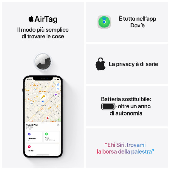 Apple AirTag confezione da 4