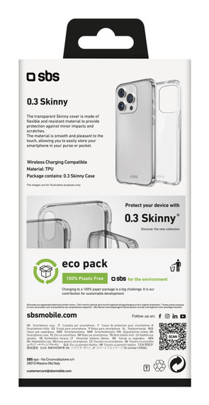 SBS TESKINIP1661T custodia per cellulare 15,5 cm (6.1") Cover Trasparente