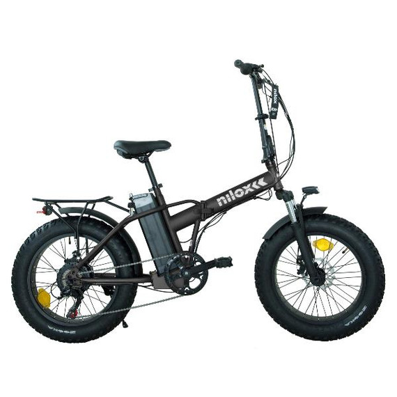 Nilox Urban - E-Bike K10 Plus Black | Pieghevole, Ruote FAT 20”, 250W, 36V 10Ah, Freno a Disco, Display LCD