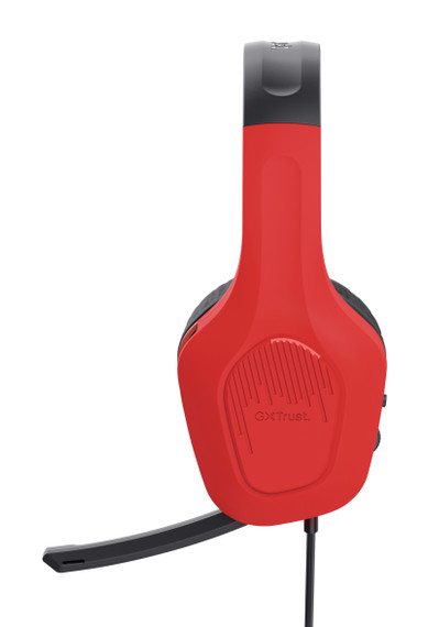 Trust GXT 416S Zirox Auricolare Cablato A Padiglione Giocare Nero, Ciano, Rosso