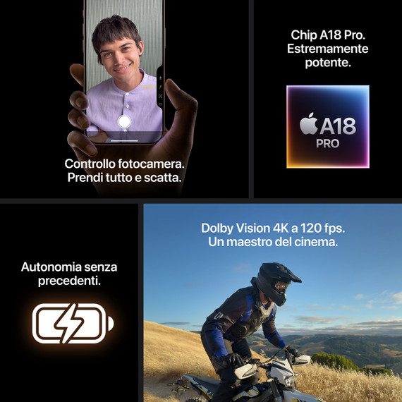 Apple iPhone 16 Pro 256GB Titanio Nero