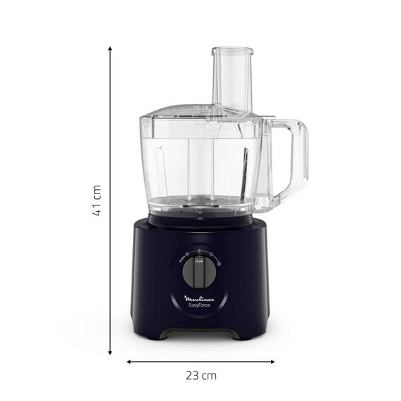 Moulinex FP242810 robot da cucina 800 W 2,4 L Nero, Trasparente