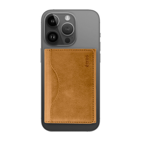 ETRES Smart Wallet Classic Deep Brown Color SNAP CONNECT Marrone