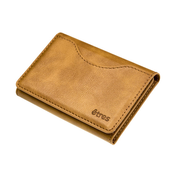 ETRES Smart Wallet Classic Deep Brown Color SNAP CONNECT Marrone