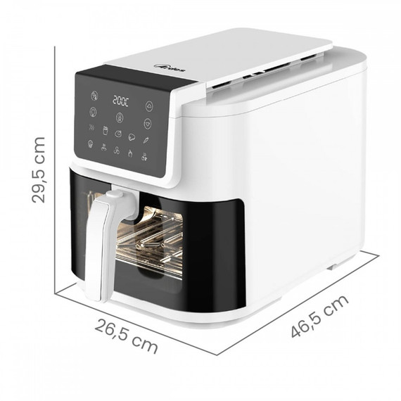 Ardes ARFRYA08LVW friggitrice Singolo 8 L Indipendente 1700 W Friggitrice ad aria calda Nero, Bianco