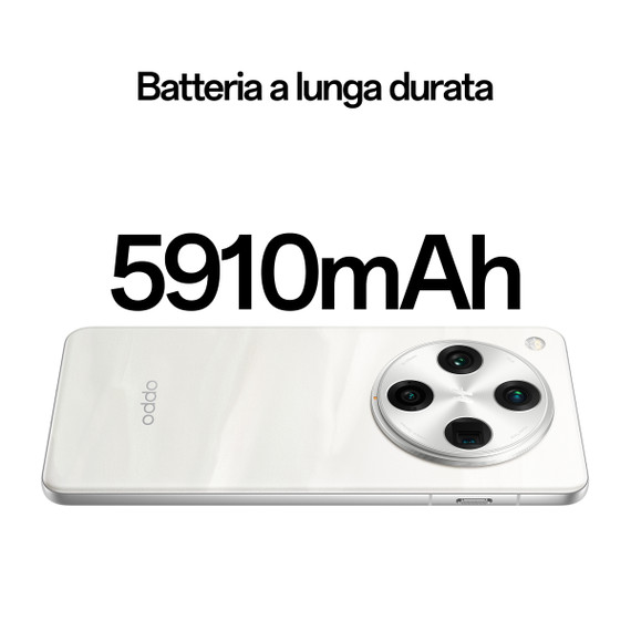 OPPO Find X8 Pro 5G AI Smartphone, Quadrupla Fotocamera 50+50+50+50MP, Selfie 32MP, Display 6.78” 120HZ AMOLED 1.5K, 5910mAh, RAM 16GB (+12GB) +ROM 512GB, [Versione Italia], Pearl White