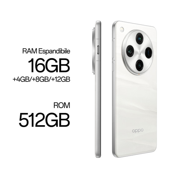 OPPO Find X8 Pro 5G AI Smartphone, Quadrupla Fotocamera 50+50+50+50MP, Selfie 32MP, Display 6.78” 120HZ AMOLED 1.5K, 5910mAh, RAM 16GB (+12GB) +ROM 512GB, [Versione Italia], Pearl White