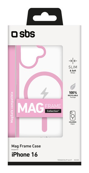 SBS TEMAGCOLIP1661P custodia per cellulare 15,5 cm (6.1") Cover Rosa, Trasparente