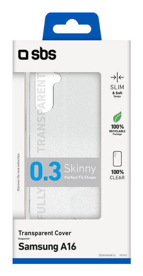 SBS TESKINSAA16 custodia per cellulare 17 cm (6.7") Cover Trasparente
