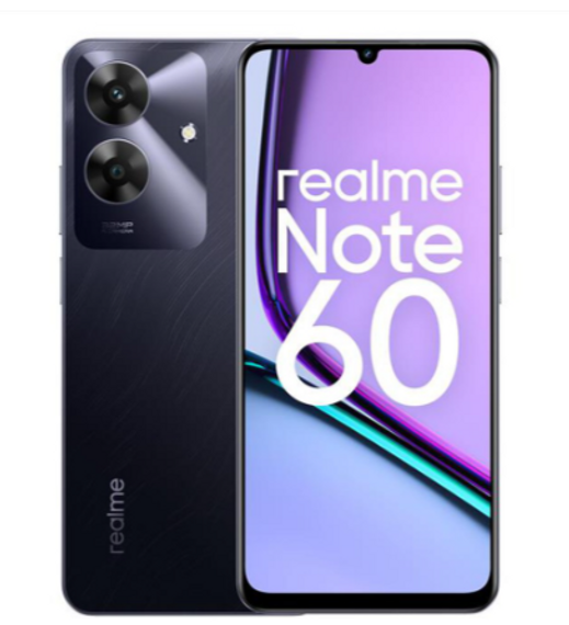 Realme Note 60 Smartphone 6.74" HD+, 4GB RAM, 128GB, Marble Black