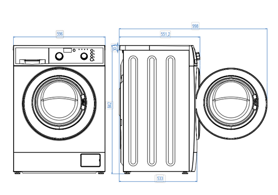 Lavatrice San Giorgio F810S - 8 kg, 1000 giri, Vapore: Efficienza e Cura del Bucato