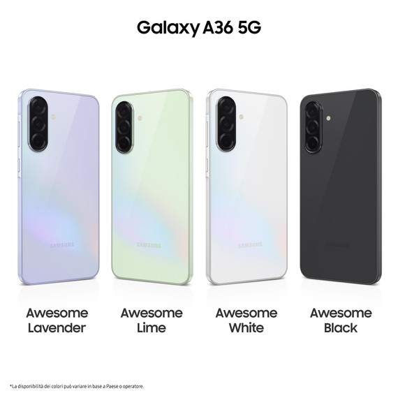 Samsung Galaxy A36 5G, Smartphone con Funzioni intelligenti, Display Super AMOLED 6.7”, 8GB RAM, 256GB, Camera 50MP, Batteria 5.000 mAh, IP67, Awesome Black