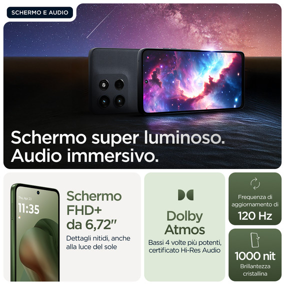 Motorola Smartphone Moto G56 5G 8GB/256GB – Display 6.5" 120Hz – Verde