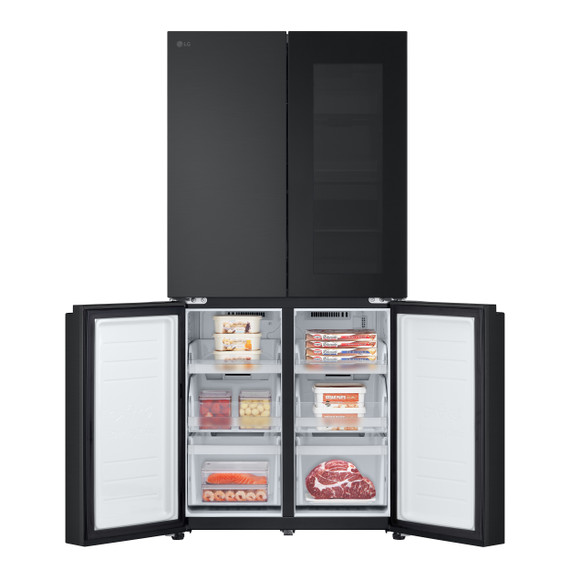 LG InstaView GMV860EPDE Frigorifero Multidoor Slim, Classe E, 530L, Wi-Fi, Linear Cooling, Essence Matte Black