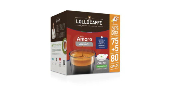 Lollo Caffè Amore Assoluto: Cialde Compostabili, Aroma Intenso 75+5