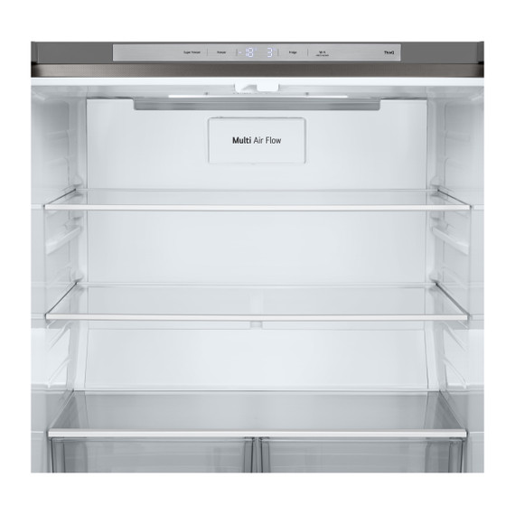 LG GMB860PYDE Frigorifero Multidoor Slim, Classe E, 530L, Wi-Fi, Total No Frost, Argento