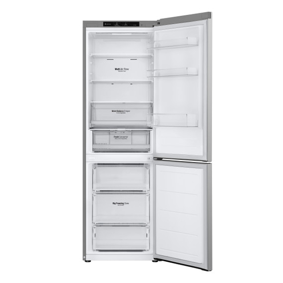LG GBV3100CPY Frigorifero combinato, Classe C, 344L, Fresh Converter, Porte piatte, Argento
