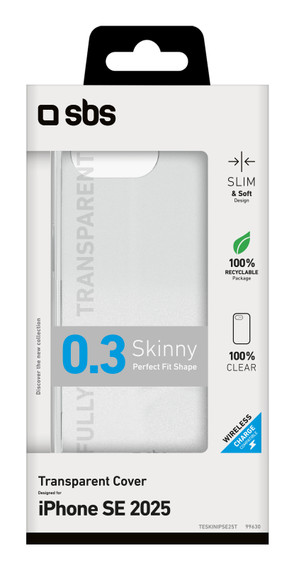 SBS TESKINIPSE25T custodia per cellulare 15,5 cm (6.1") Cover Trasparente